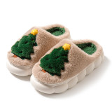 Santa Claus warm fur slippers