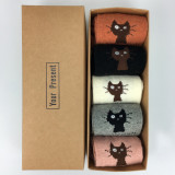 Christmas Warm Gold Deer Middle Socks