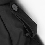 Winter Belt Slim Waist Patchwork Puffy Coat