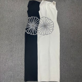 Women's Round Neck Sleeveless Luxury Rhinestone Elegant Bandage Dress