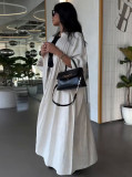 Chic Fashion Pleated Loose Long Shirt Coat