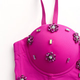 Women diamond sexy Beaded bra Top