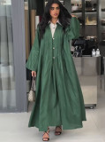 Chic Fashion Pleated Loose Long Shirt Coat
