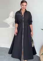 Autumn Women's Fashion Slim Waist Long-Sleeved Dress