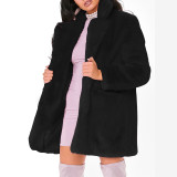 Women winter plush casual jacket