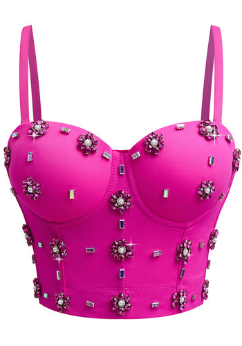 Women diamond sexy Beaded bra Top