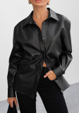Pu Leather Loose Jacket Autumn And Winter Fashion Coat