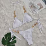 Luxury Crystal Lace-Up Sexy Bikini Set Women's Beach Holidays Swimsuit
