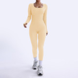 Women Sports Yoga Long Sleeve Jumpsuits