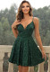 Women's Sexy Fashion Strap Deep V Neck Sequin Dress