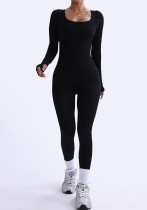 Women Sports Yoga Long Sleeve Jumpsuits