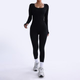 Women Sports Yoga Long Sleeve Jumpsuits