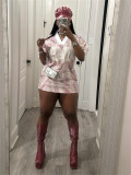 Autumn V-Neck Print Sports Jersey Loose Casual Short Dress