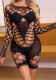 Tight Fitting Lingerie Hollow Long Sleeve Ripped See-Through Bodycon Short Skirt
