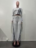 Autumn And Winter Women's Casual Sports Patchwork Loose Straight Wide-Leg Pants