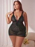 Plus Size Women Mesh Dress Sexy Lingerie
