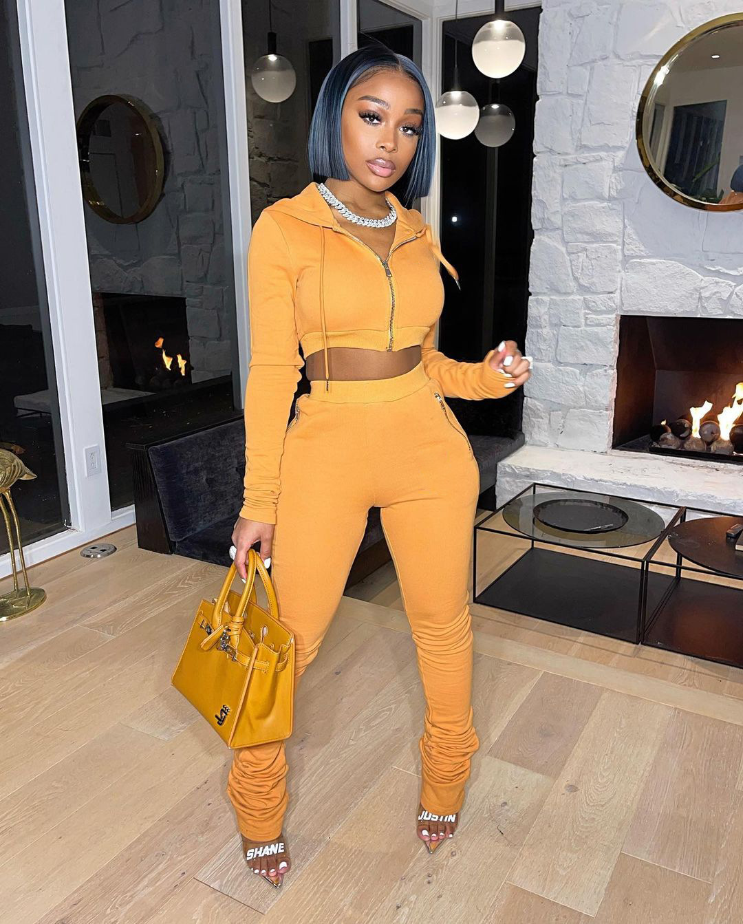 Fashion Casual Women's Hooded Long-Sleeved Top Pants Set Two-Piece Set