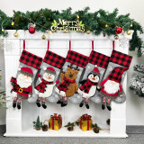 Women Christmas Tree Ornaments Snowman Santa Claus Socks