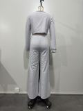 Autumn And Winter Women's Casual Sports Patchwork Loose Straight Wide-Leg Pants