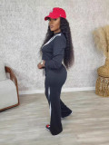 Autumn And Winter Women's Casual Sports Patchwork Loose Straight Wide-Leg Pants
