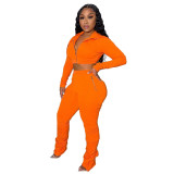 Fashion Casual Women's Hooded Long-Sleeved Top Pants Set Two-Piece Set