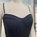 Women Sexy Suspender V-Neck Sleeveless Dress