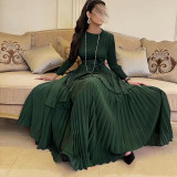 Women Solid irregular lace pleated Top and Skirt two-piece set