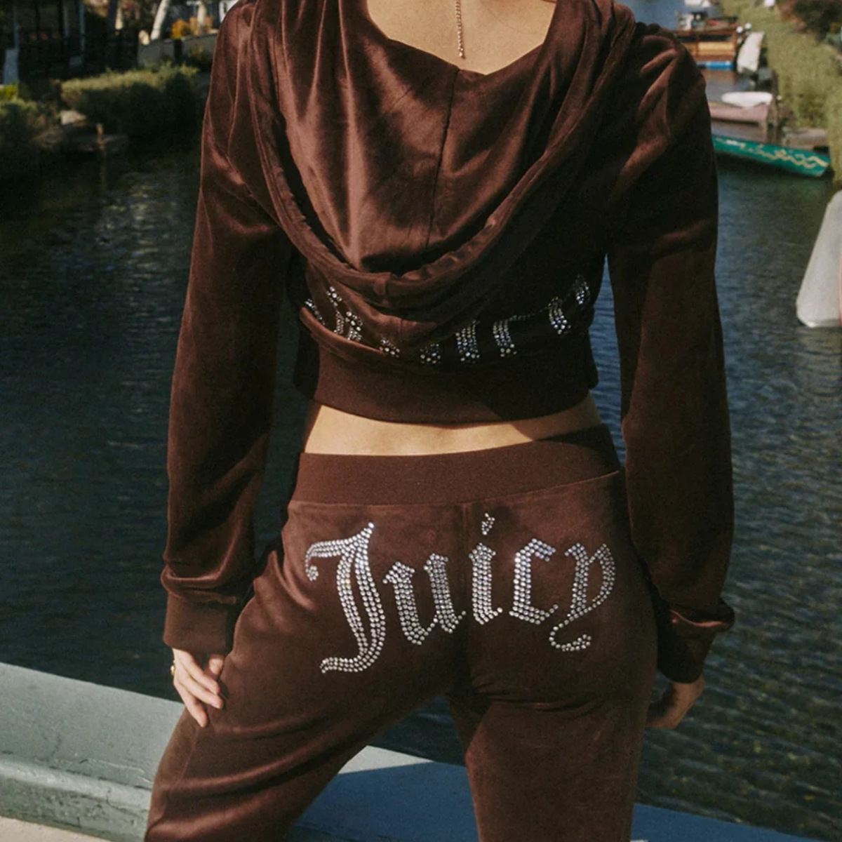 Women Casual Solid Letter Beaded long-sleeved Hoodies long pants two-piece suit