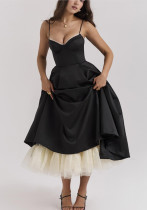 Women Sexy Suspender V-Neck Sleeveless Dress Women Sexy Suspender V-Neck Sleeveless Dress