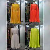 Plus Size Women elegant Solid dress