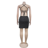 Women Sexy Beaded Strap Dress