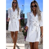 Women suit dress with belt