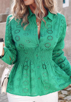 Women's hollow Slim Waist shirt