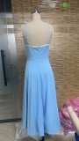 Women Sexy Suspender V-Neck Sleeveless Dress