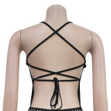 Women Sexy Beaded Strap Dress