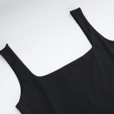 Women casual crop tank top and Pants two-piece set