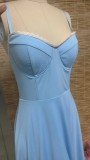 Women Sexy Suspender V-Neck Sleeveless Dress
