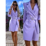 Women suit dress with belt