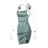 Women summer Career suspender Solid sleeveless sexy Dress
