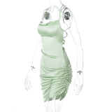 Women summer Career suspender Solid sleeveless sexy Dress