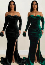 Women Solid slit dress