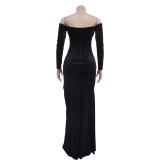 Women Solid slit dress