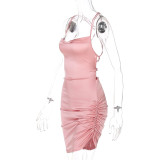 Women summer Career suspender Solid sleeveless sexy Dress