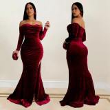 Women Solid slit dress