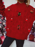 Autumn winter Christmas tree elk pullover sweater