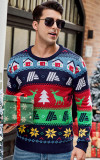 Christmas pullover sweater Autumn winter Round Neck jacquard couples contrast knitting sweater