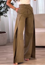 Staggered design Casual wide-leg pants Staggered design Casual wide-leg pants