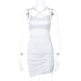 Women summer Career suspender Solid sleeveless sexy Dress
