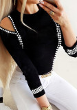 Fashionable women's hollow Beaded top