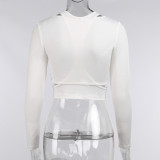 Women long-sleeved Tank Top T-shirt two-piece set
